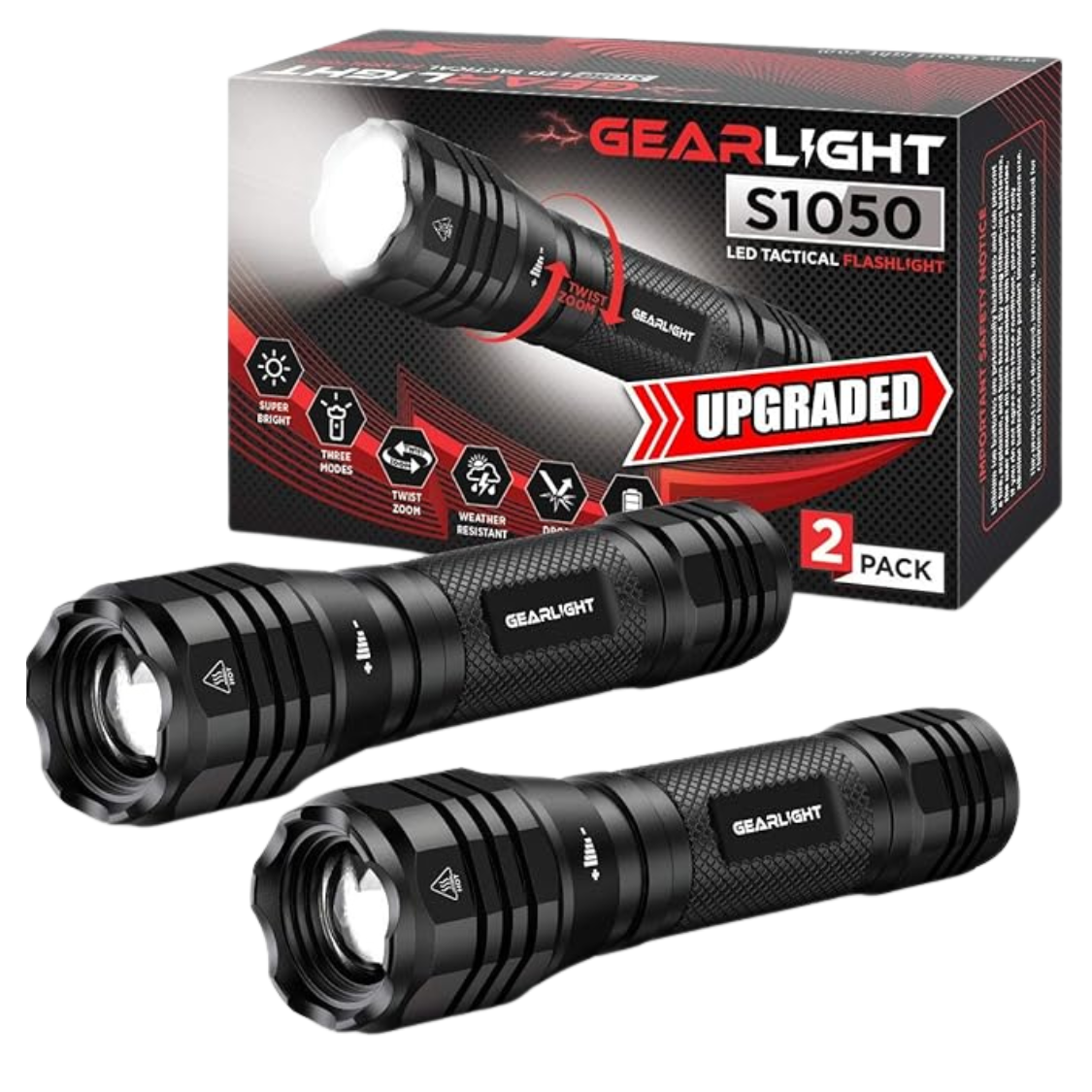 Flashlight LED S1050 2-Pack